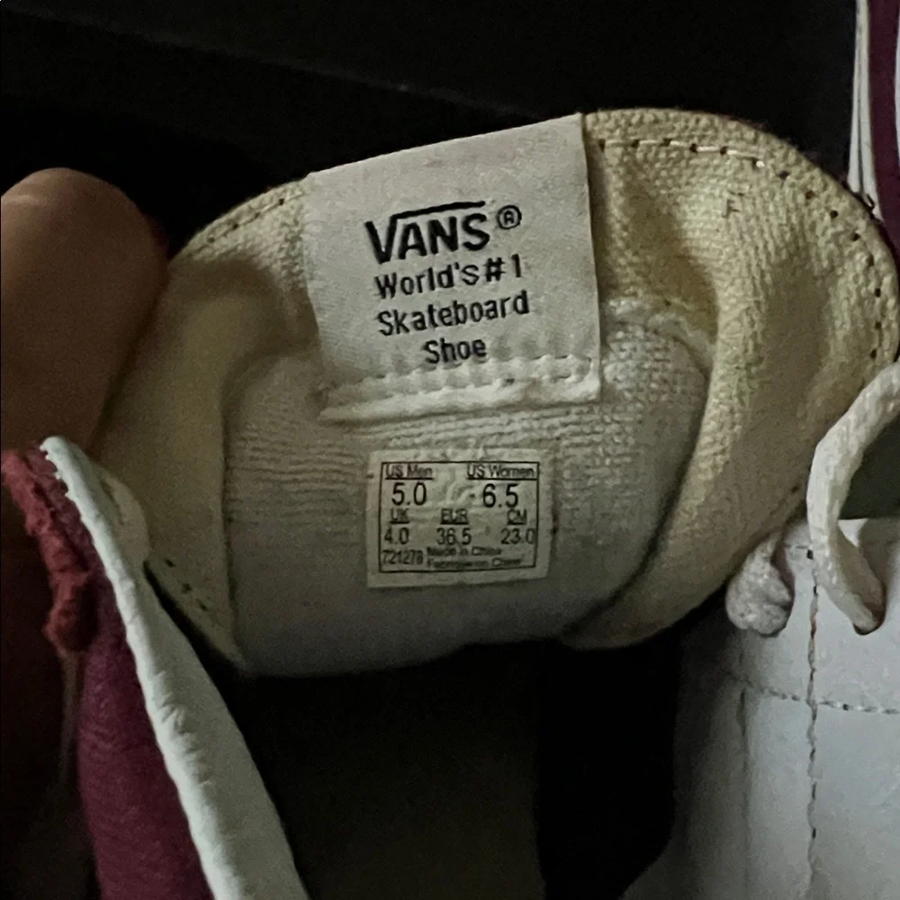 Vans Women's burgundy High-Top Sneakers - Picture 4 of 5